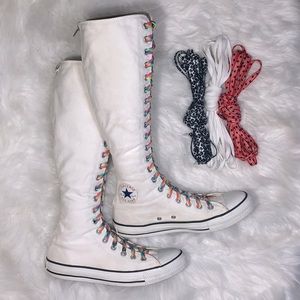 ❤️‍🔥RARE White Converse Chuck Taylor XX-Hi All Star Knee High Sneaker Boot 9.5